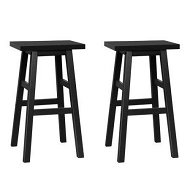 Detailed information about the product Artiss Bar Stools Kitchen Counter Stools Wooden Chairs Black x2