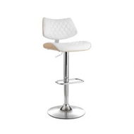 Detailed information about the product Artiss Bar Stools Kitchen Dining Chairs Gas Lift Stool Wooden Leather White