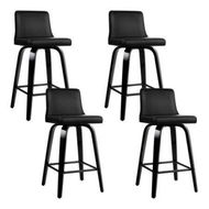 Detailed information about the product Artiss Bar Stools Kitchen Leather Barstools Swivel Wooden Chairs X4