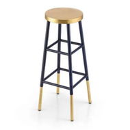 Detailed information about the product Artiss Bar Stools Metal Gold Navy