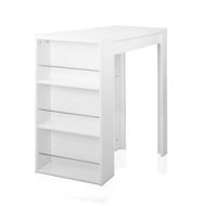 Detailed information about the product Artiss Bar Table 3-tier Storage Shelves White