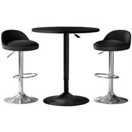 Detailed information about the product Artiss Bar Table and Stools Set Dining Desk Kitchen Chairs Cafe Pub