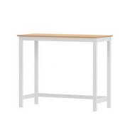 Detailed information about the product Artiss Bar Table Ari Dining Desk High Solid Wood Kitchen Shelf Wooden White Cafe