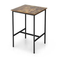Detailed information about the product Artiss Bar Table Counter Kitchen Dining Desk Pub 60x92cm Vintage Metal Walnut