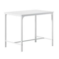 Detailed information about the product Artiss Bar Table Dining Desk High Kitchen Shelf Metal Legs Cafe Pub White