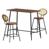 Detailed information about the product Artiss Bar Table Stools Set Dining Desk Industrial Kitchen Chairs Cafe Pub