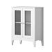 Artiss Bathroom Storage Cabinet 80cm Buffet Sideboard Floor Cupboard Toilet Glass White. Available at Crazy Sales for $109.95