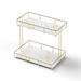 Artiss Bathroom Storage Rack 2 Tier Corner Organiser Gold Marble Look. Available at Crazy Sales for $49.95