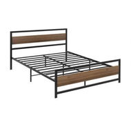 Detailed information about the product Artiss Bed Frame Double Size Metal Base Mattress Platform Foundation Black DREW