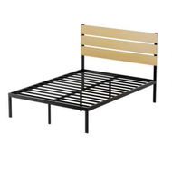 Detailed information about the product Artiss Bed Frame Double Size Metal Base Mattress Platform Foundation Black PAULA