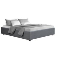 Detailed information about the product Artiss Bed Frame King Size Gas Lift Base With Storage Platform Grey Fabric Toki Collection