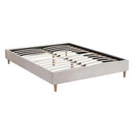 Detailed information about the product Artiss Bed Frame Queen Size Beige ZORA