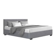 Detailed information about the product Artiss Bed Frame Queen Size Gas Lift Base -NINO Grey