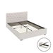 Artiss Bed Frame Queen Size Gas Lift Beige VILA. Available at Crazy Sales for $339.95