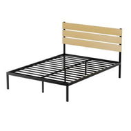 Detailed information about the product Artiss Bed Frame Queen Size Metal Base Mattress Platform Foundation Black PAULA