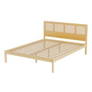 Detailed information about the product Artiss Bed Frame Queen Size Rattan Wooden RITA