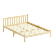 Detailed information about the product Artiss Bed Frame Wooden Double Size Bed Base Pine Timber Mattress Foundation Oak