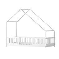 Detailed information about the product Artiss Bed Frame Wooden Kids House Single Frame White PAVO