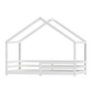 Detailed information about the product Artiss Bed Frame Wooden Kids Single House Frame White AMOS