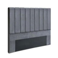 Detailed information about the product Artiss Bed Head Headboard Double Velvet - VELA Grey