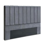 Detailed information about the product Artiss Bed Head Headboard King Velvet - VELA Grey