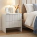 Artiss Bedside Table 2 Drawers - Beige. Available at Crazy Sales for $104.95