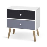 Detailed information about the product Artiss Bedside Table 2 Drawers - BONDS White