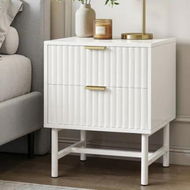 Detailed information about the product Artiss Bedside Table 2 Drawers - White