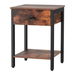 Artiss Bedside Table Nightstand 1 Drawer Shelves Walnut. Available at Crazy Sales for $74.95