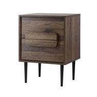 Detailed information about the product Artiss Bedside Table Nightstand 2 Drawers - Walnut