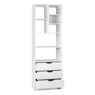 Detailed information about the product Artiss Bookshelf with Drawers - NANA White