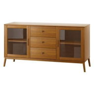 Detailed information about the product Artiss Buffet Sideboard Glass Doors - Oak