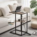 Artiss C-Shaped End Table Charging Station 2-Tier Side Coffee Table Bedside Wood. Available at Crazy Sales for $59.95