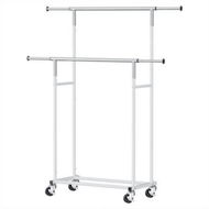 Detailed information about the product Artiss Clothes Rack Double Rod Airer Rail Coat Stand Adjustable Hanger