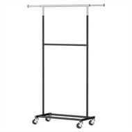 Detailed information about the product Artiss Clothes Rack Double Rod Airer Rail Coat Stand Adjustable Hanger