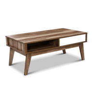 Detailed information about the product Artiss Coffee Table 2 Drawers Walnut Serena