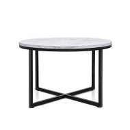 Detailed information about the product Artiss Coffee Table Round 70CM Marbel Effect