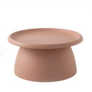 Detailed information about the product Artiss Coffee Table Round 71CM Plastic Pink