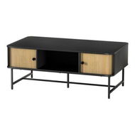 Detailed information about the product Artiss Coffee Table Sliding Drawer Door Black Boris