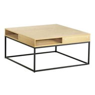 Detailed information about the product Artiss Coffee Table Storage Shelf Metal Frame