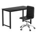 Artiss Computer Desk 120cm Executive Office Chairs Set PU Leather Low Back Black. Available at Crazy Sales for $179.95
