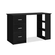 Detailed information about the product Artiss Computer Desk Drawer Shelf Cabinet Black 120CM