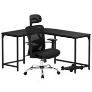 Detailed information about the product Artiss Computer Desk L-Shape Corner Desks Ergonomic Office Chair Mesh Chairs