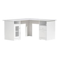 Detailed information about the product Artiss Computer Desk Shelf Cabinet L-Shape White 150CM