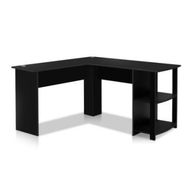 Detailed information about the product Artiss Computer Desk Shelf L-Shape Black 136CM