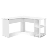 Detailed information about the product Artiss Computer Desk Shelf L-Shape White 136CM