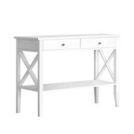 Detailed information about the product Artiss Console Table 2 Drawers 100CM White Chole