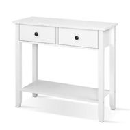 Detailed information about the product Artiss Console Table 2 Drawers 80CM White Chole