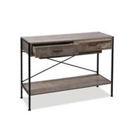 Detailed information about the product Artiss Console Table 2 Drawers Walnut Marconi