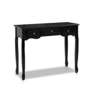 Detailed information about the product Artiss Console Table 3 Drawers Black Hamptons